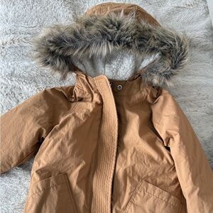 Old Navy Kids Brown Hooded Puffer Jacket